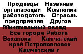 Продавцы › Название организации ­ Компания-работодатель › Отрасль предприятия ­ Другое › Минимальный оклад ­ 1 - Все города Работа » Вакансии   . Камчатский край,Петропавловск-Камчатский г.